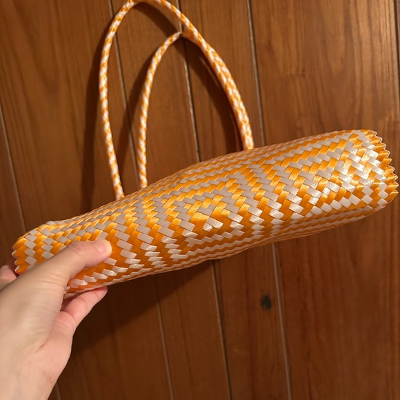Woven Tote Bag Orange - Picture 2 of 3